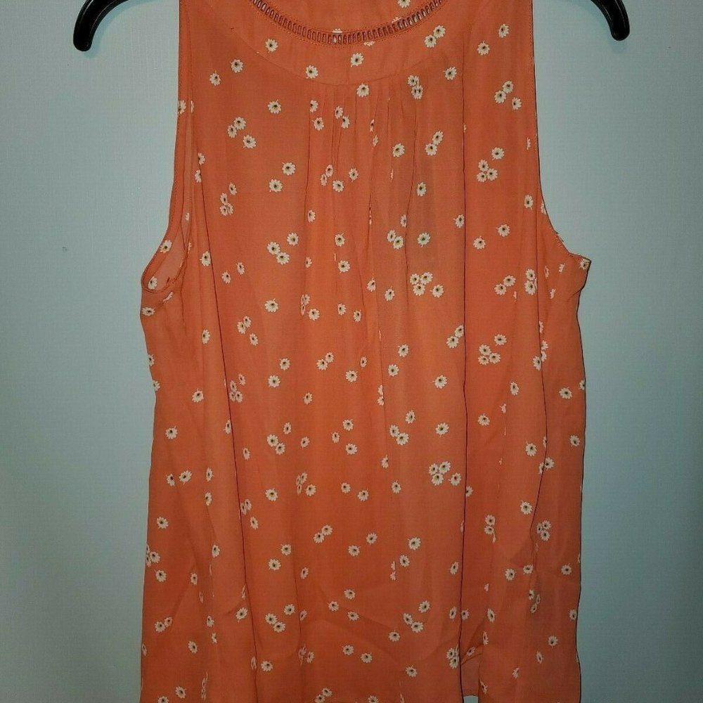 Premise Studio Women's Coral Floral Printed Sleeve